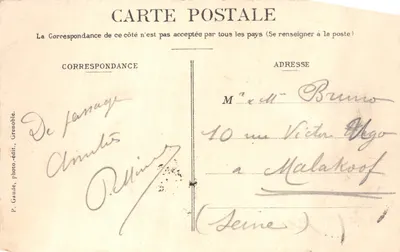 Grenoble — Clair de Lune et le St-Eynard — P. Gaude, photo-édit., Grenoble — Verso