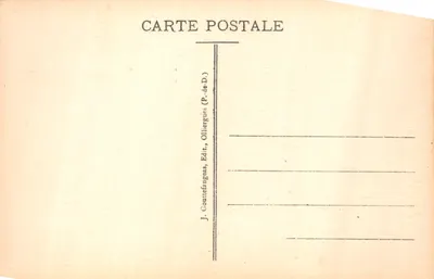 Gorges de la Durolle — Pont en pierre et viaduc à Thiers (Aveyron) — éditeur J. Couttefanges (P. de D.) — 뒷면