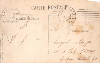 Grenoble — Avenue Alsace-Lorraine — Gaude, phot. édit. Grenoble — 裏面
