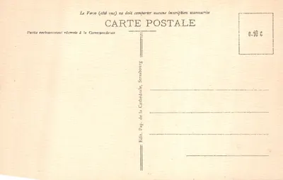 Strasbourg - La Cathédrale — vue de la façade et du clocher, éditeur Pap. de la Cathédrale, Strasbourg, n°2 — 뒷면