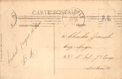 Route de la Chartreuse — Sortie du Désert — DAUPHINÉ, éditeur P. Gaude, phot.édit., Grenoble, n° 101 — 뒷면
