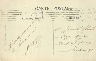 Grenoble — Vue générale et le Moucherotte, vue prise du Jardin des Dauphins — éditeur X. GAUDE, phot. - SUI — 뒷면