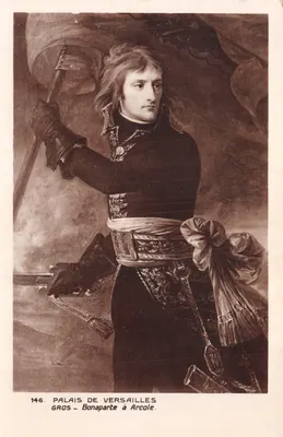 Bonaparte à Arcole — peinture du Palais de Versailles — éditeur GROS, n° 146