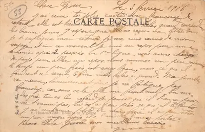 Clermont — Les Ruines — Éditeur M. Hussenet, Brabant en Argonne — 뒷면