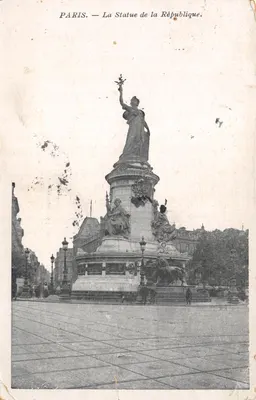 PARIS — La Statue de la République — Éditeur impr. sur la carte
