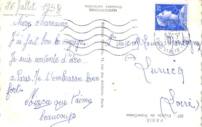 Notre-Dame de Paris — façade principale — Éditions Chantal, n° 307 — 뒷면