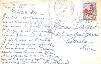 Nevers (Nièvre) — Pont sur la Loire avec vue sur la cathédrale — Éditions du LS — 뒷면