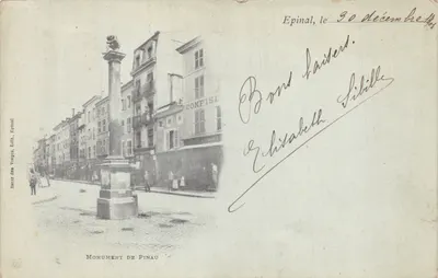 Monument de Pinau — Epinal — Bazars des Vorges, Éditeur, Epinal