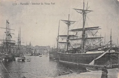 Marseille — Intérieur du Vieux Port — Éditeur : Lacombe & Lacom, Marseille, n° 1776