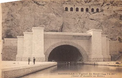Marseille — Tunnel du Rove (long. 7 k. 200m) — Canal de Marseille au Rhône