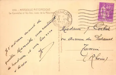 Marseille pittoresque — La Corniche et les îles, vues de la Réserve — Mireille — 뒷면