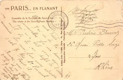 Paris — Basilique du Sacré-Cœur — Édition d'Art YVON — 뒷면