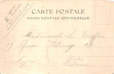 La Croix Grand Hotel — Sentier des Douaniers — éditeur Union Postale Universelle — 뒷면