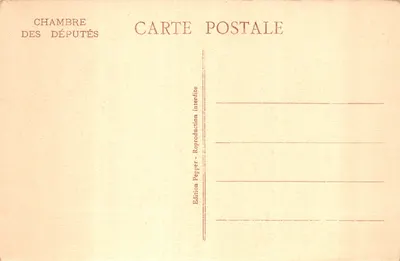 Hôtel de la Présidence — Chambre des Députés — Édition Pepper — Verso