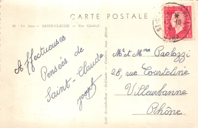 Saint-Claude — Vue Générale — Imp. Combier, Mâcon — 뒷면
