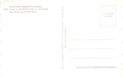 Les Lacets de Septmoncel — Route de Saint-Claude à la Faucille — Édition La Franche-Comté Pittoresque — Verso