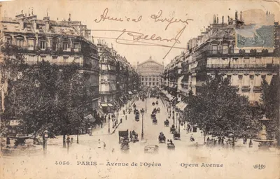 Paris — Avenue de l'Opéra — vue vers l'Opéra Garnier — éditeur E.P.D. n°4050