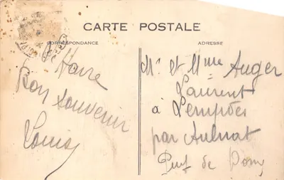 Le Pain de Sucre — monument commémoratif à Sainte-Adresse — éditeur C. M., Le Havre — 뒷면