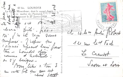 Grotte Miraculeuse — Lourdes — Édition Ed. Luf — 뒷면