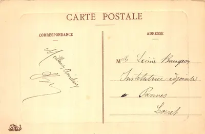 Palais de Fontainebleau — Le Berceau du Roi de Rome — éditeur Sainte-Marne, n° 36 — Verso
