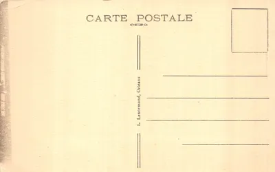 Orléans — Intérieur de la Cathédrale — Nef principale, Statue de Jeanne-d'Arc — éditeur L. Lenormand, Orléans — 뒷면