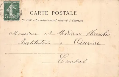 Vallée du Lioran — paysage forestier avec texte poétique — L'Auvergne PITTORÉSQUE, n° 8304 — Verso