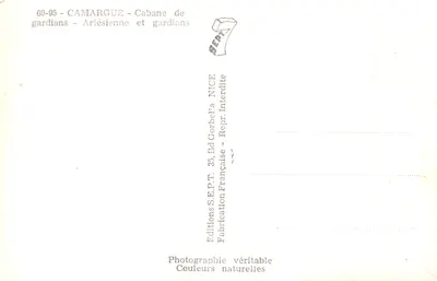Camargue — Cabane de gardians — Éditions S.E.P.T. NICE — 뒷면
