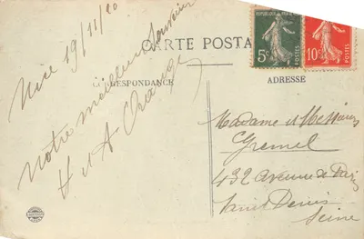 NICE — Promenade des Anglais — éditeur A. GOUTAGNY LYON — Verso