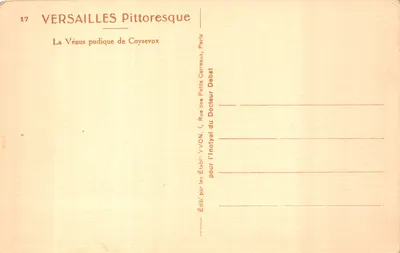 Versailles — La Vénus pudique de Coysevox — Éditeur YVON, Paris — 뒷면