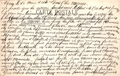 Royat — Panorama et les Hôtels — éditeur LL, n° 59 — Verso