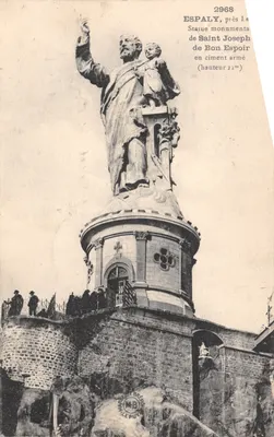 Espaly — Statue monumentale de Saint Joseph de Bon Espoir en ciment armé (hauteur 22m) — Éditions Margerit-Brémond-Le Puy