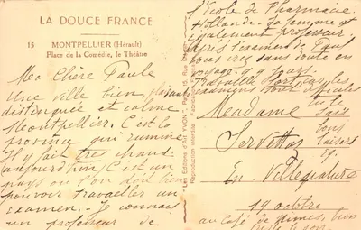Montpellier — Place de la Comédie et rue de la République — Éditions d'Art Yvon — 뒷면