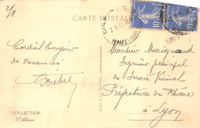 La Schlucht — Un passage du sentier des roches — Braun & Cie, Mulhouse-Dornach, n°2268 — 뒷면