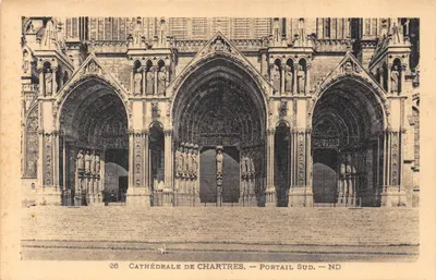 Cathédrale de Chartres — Portail Sud — ND — Imp. Lévy et Neurdein, 44 rue Réunis, Paris