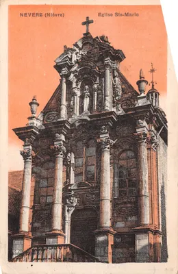 Nevers (Nièvre) — Église Sainte-Marie — éditeur 'Nevers' (impression visible en bas à droite)