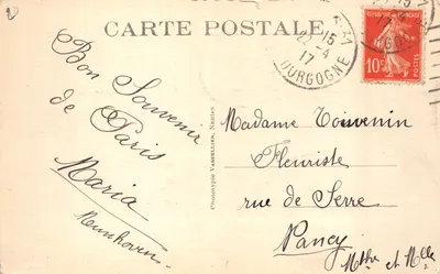 Paris - La Place de la Concorde, l'Obélisque, l'Hôtel de Crillon, l'Aéro-Club de France et le Ministère de la Marine — F. F. PARIS — Verso