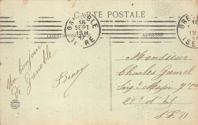 Environs de GRENOBLE — Fontaine le Coup-de-Sabre — GL.A.V. Coll. L.P. Grenoble n°580 — 뒷면