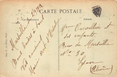 Marseille — Coup de Mer sur la Jetée — Éditeur B.D. n°21 — 뒷면
