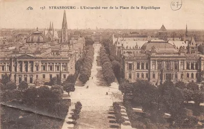 Strasbourg - L'Université vue de la Place de la République — éditeur : Alse des Arts Photomécaniques, n° de série 67