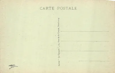 Casa Staub — Rue Saint-Jean — editora 'Cartes "La Cigogne"' — Verso