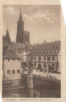 Strasbourg — La cathédrale et le Pont des Corbeaux — éditeur : Maison d'édition d'Art Ahacien