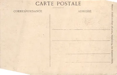 Strasbourg — La cathédrale et le Pont des Corbeaux — éditeur : Maison d'édition d'Art Ahacien — Verso