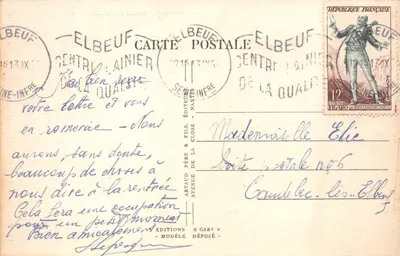 BONSECOURS (Seine-Inf.) — Basílica Notre-Dame, A Capela — Editora Gaby, n.º 12 — Verso