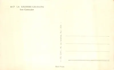 La Lèchêze — cascade en forêt — éditeur Réal-Photo, n° 417 — पीछे