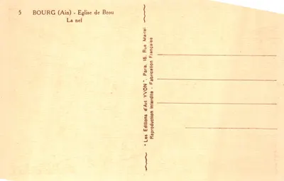 Bourg (Ain) - Église de Brou, La nef — Éditions d'Art YVON, n°5 — पीछे