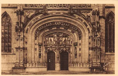 Bourg (Ain) — Portail de l'église de Brou — Éditions d'Art Yvon