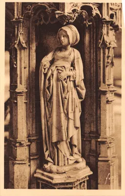 Bourg (Ain) - Église de Brou — Statuette du tombeau de Philibert-le-Beau (Sibylle Nurembert, XVIe siècle) — Éditions d'Art YVON