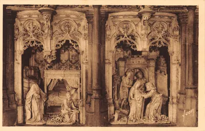 Bourg (Ain) — Figures du retable de la chapelle de la Vierge — Éditions d'Art YVON