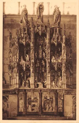 Bourg (Ain) — Retable en marbre de la chapelle de la Vierge — Éditions d'Art YVON