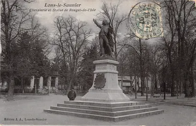 Lons-le-Saunier — Chevalerie et Statue de Rouget-de-l'Isle — Édition J. J., Lons-le-Saunier